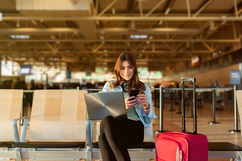 Woman at airport