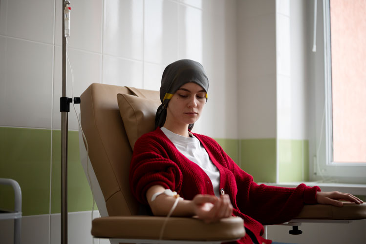 patient getting iv treatment