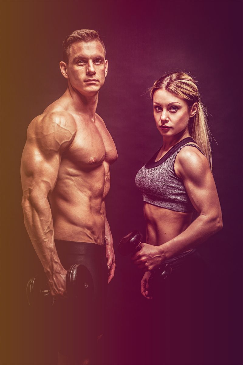 Man and woman lifters
